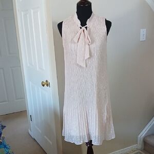 Nanette Lepore Soft Pink Pleated Midi Dress